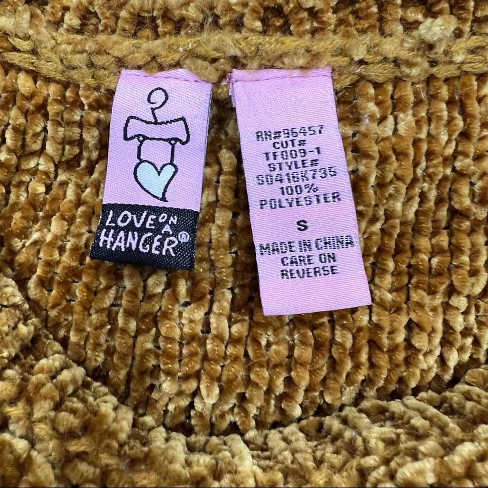 LOVE ON A HANGER Mustard Yellow Popcorn Knit Sweater | Size Small - Picture 8 of 11